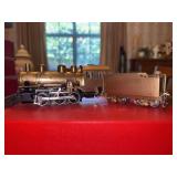 Vintage HO scale brass model train locomotive, specifically an LMB Models NYC 0-6-0 switcher in original box