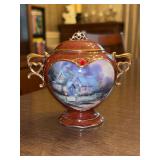 Thomas Kinkade “Teacup Cottage” porcelain music box…..6th issue in the Thomas Kinkade’s Sweetheart Hideaways Heirloom Porcelain Music Box Collection…..#A-0867
