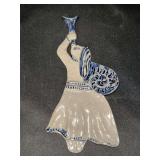 Vintage Rowe Pottery Works Salt Glaze Christmas ornament featuring Gabriel…..6-1/2” tall