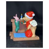 Pooh & Friends “A bit of holiday cheer” porcelain figure…..5-1/4” tall in original box….Piglet’s ear has been repaired