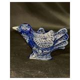 Rowe Pottery Works Salt Glaze Bird Ornament….4-1/2” x 3” tall