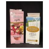 (2) NEW Yankee Candle fragrance refills…..Fresh Cut Roses and Clean Cotton
