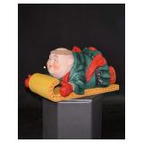 Dept. 56 porcelain Merry Makers Monks “Thaddeus the Tobogganist”…..4-1/2” long , 2-1/2” tall and in original box