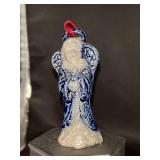 Rowe Pottery Works Salt Glaze Angel holding candle Ornament…..3-1/2” tall