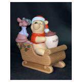 NIB Pooh & Friends “A sleigh full of presents, heart full of love” porcelain figurine….4-1/2” tall