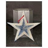 Rowe Pottery Works Salt Glaze Star Ornament…..4-1/2” across