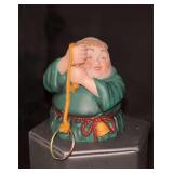 (2) Dept. 56 porcelain Merry Makers “Tolland the Toller Climbing Rope”…..2-1/4” tall and in original box….back of box is torn