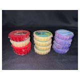 (12) NEW Yankee Candle Wax Tarts….Seaside Holiday, Chardonnay, Honeydew Melon, Apple Cider and McIntosh