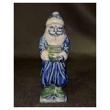 Rowe Pottery Works Salt Glaze Santa Holding The Ark…..5-1/4” tall