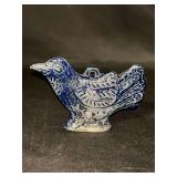 Rowe Pottery Works Salt Glaze Bird Ornament….4-1/2” x 3” tall