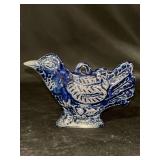 Rowe Pottery Works Salt Glaze Bird Ornament….4-1/2” x 3” tall