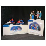 Dept. 56 Snow Village Accessory Pieces……Handpainted porcelain and all in original boxes (see all pics)