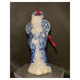 Rowe Pottery Works Salt Glaze Angel Holding Candle Ornament…..3-3/4” tall