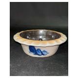 Vintage (1986) Rowe Pottery Works Salt Glaze Apple Baker