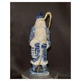 Rowe Pottery Works Salt Glaze Santa Shepherd figure…..5-1/4” tall