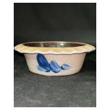 Vintage (1986) Rowe Pottery Works Salt Glaze Apple Baker