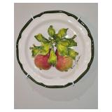 Signed Eva Gordon Ceramic Art 12” Plate w/3D "Pear" & Hanger in excellent condition...