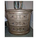 Gorgeous Haverty Furniture Large 3-Drawer Nightstand 34x20x29" STATUE NOT INCLUDED...