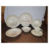 Three(3) Vintage 7-Piece & One 6-Piece Place Settings(27 Pieces) of Royal Doulton Tableware in the Florinda Pattern in excellent vintage condition SEE DESCRIPTION FOR DETAILS...