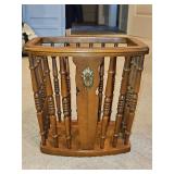 Very nice solid wood magazine/trash can holder 13.5x10.5x13"...