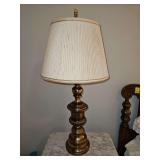 Beautiful Stiffel brass lamp 33.75" tall to top of finial w/16" shade(needs cleaning)...