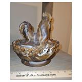 Vintage Imperial Glass Caramel Slag Rooster in excellent vintage condition w/NO BLEMISHES...
Height: 8 1/4"
Width: 7 1/2"
Depth: 5 1/2"