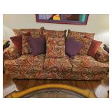 Gorgeous Paisley Print Upholstered Thomasville Furniture Sofa 96x42x36" PILLOWS INCLUDED...