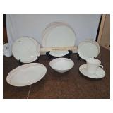 DIFFERENT SIZE SALD PLATE THAN LOTS 123-130 Vintage Like New 7-Piece Place Setting of Hutschenreuther Germany China in the En Vogue Pattern...Maxim