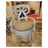 Vanguard Furniture Large Wood Swivel Bar Stool w/Upholstered Seats 23" across arms x 20" seat d x 20" seat back h x 31.25" seat h x 35.75" arm h x 50.25" total h...
