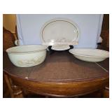 Three(3) Vintage Serving Pieces of Royal Doulton Tableware in the Florinda Pattern in excellent vintage condition SEE DESCRIPTION FOR DETAILS...