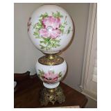 Gorgeous Vintage Victorian GWTW Parlor Lamp Converted to Electric in excellent vintage condition...