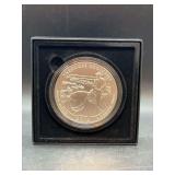 Uncirculated “America The Beautiful” 5oz Silver Coin in original box and sleeve