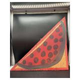 Authentic Signed Contemporary Artist Mose T Red Meat Watermelon Folk Art with signature soda can tab hanger…..31-1/4 x 15-1/4