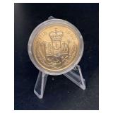 Gold Clad 1990 NIUE George S. Patton $5 Coin…..there is a spot on protective case