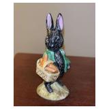 Vintage “Little Black Ranbit” Porcelain Beatrix Potter Figurine- from Royal Albert England…..Copyright 1977