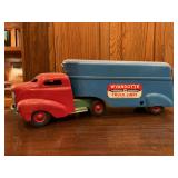 Vinrage Wyandotte Truck Lines pressed steel  cab & moving trailer