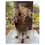 MCM Brass Footed Champagne/Ice Bucket (currently used as a planter)…..13-1/2” tall
