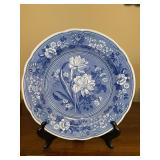Spode Blue Room Collection "Botanical" dinner plate…..first introduced c. 1820…..10-1/2”