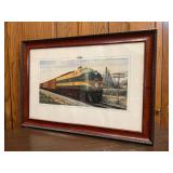 Framed Atlantic & East Carolina F2A #400 diesel locomotive print…..29-1/2 x 20-1/2