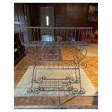 Wrought iron rustic look 3-level plant stand…..32-3/4 x 10-1/2 x 34-1/2 tall