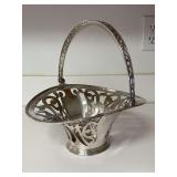 Pairpoint Mfg. Co. quadruple plate pierced basket…..10-1/2 x 8-1/2 x 11 to top of handle