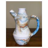 Vintage Nemadji Pottery American Indian Vessel Pitcher with glazed inside…..7-1/2” tall