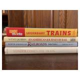 Grouping of (5) very nice hardback tabletop books relating to Railways, Legendary Trains, Journey by Train
