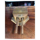 Rare and unique inkwell made from German battleship metal