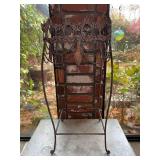 Vintage decorative lightweight metal plant stand…..11”” square x 26” tall