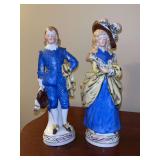 Vintage Germany Pinkie & Blue Boy Porcelain Figurines…..9 and 9-1/2” tall