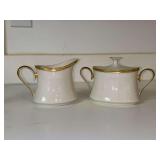 LENOX Eternal creamer and sugar bowl set