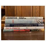 Grouping of (5) very nice hardback tabletop books relating to Railroads and Locomotives