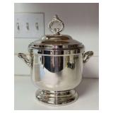 Great looking Vintage Oneida USA Silverplate Victorian-Style Insulated Ice Bucket with Lid….7-1/4”D x 11” tall