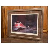 Signed/dated/numbered Tony Howe (105/200) print of Gulf Mobile & Ohio Railroad